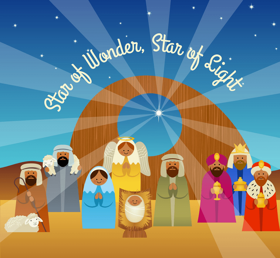 christmas card of nativity scene png