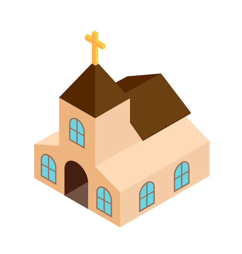 church isometric 3d icon png transparent