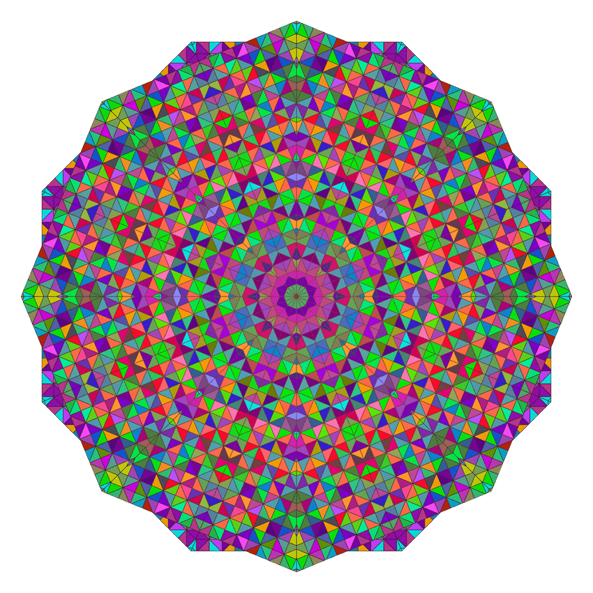 colorful circle kaleidoscope transparent