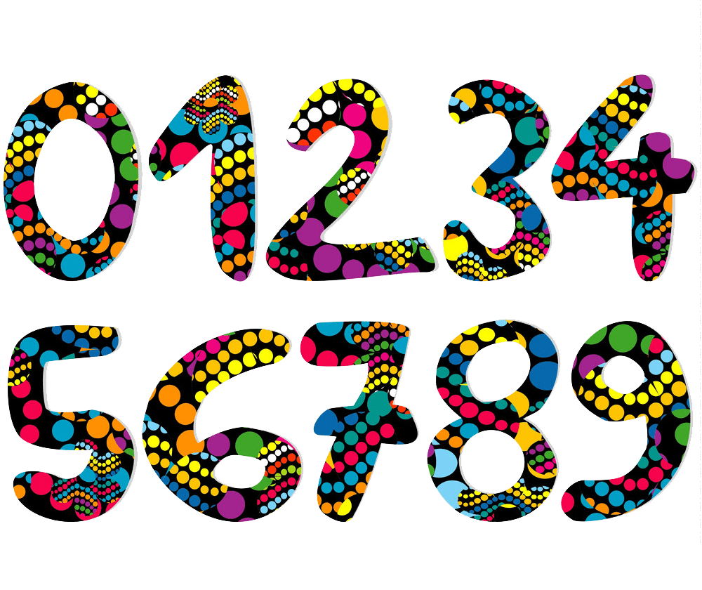 colorful decorative numbers png transparent