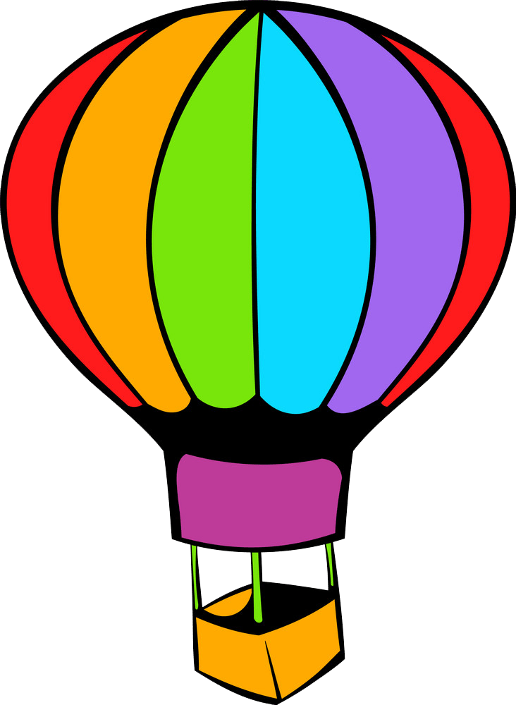 colorful hot air balloon icon png transparent