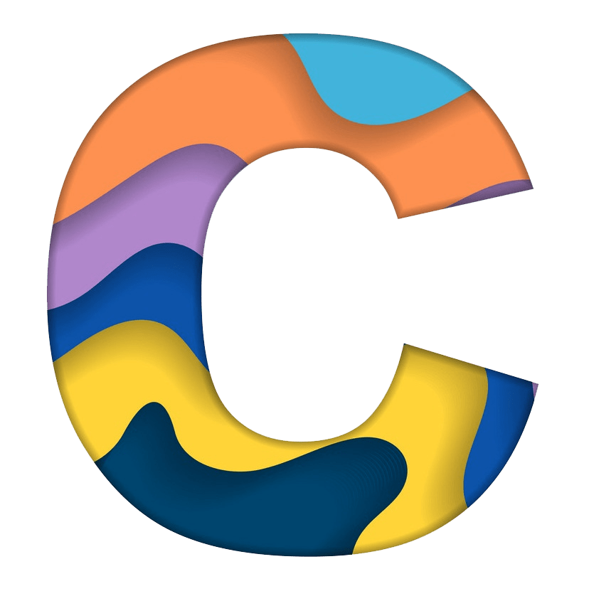 colorful letter c png transparent