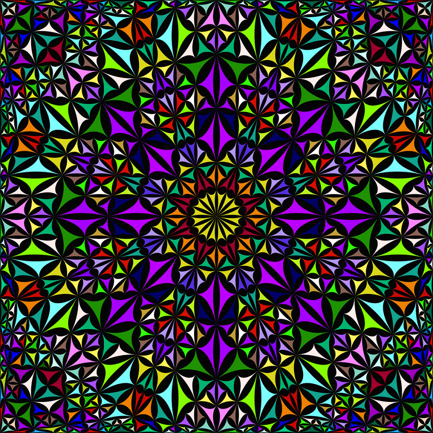colorful repeating kaleidoscope pattern png