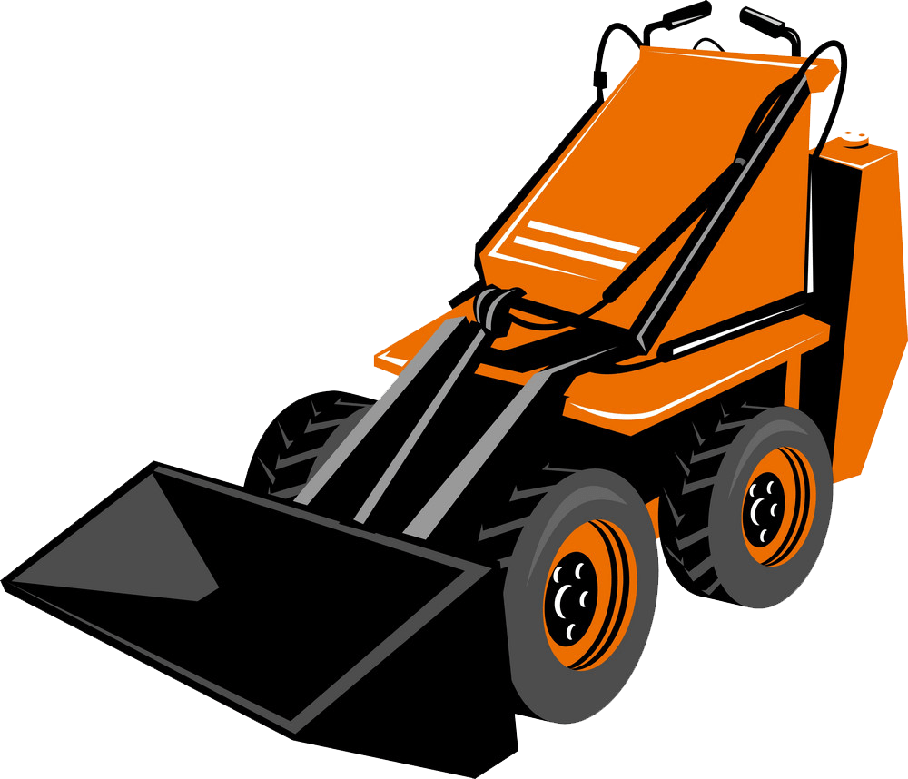 compact skid steer png transparent