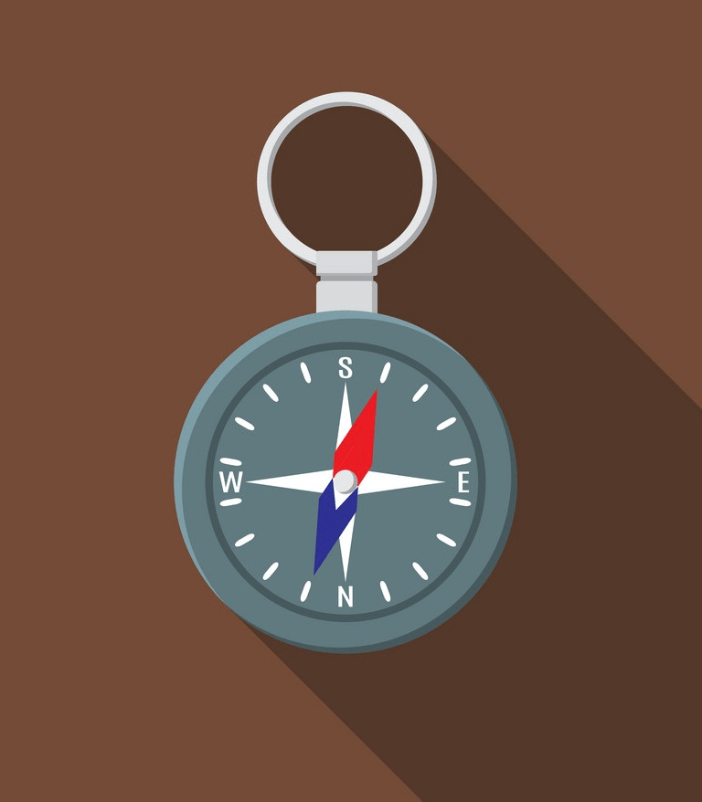 compass icon on brown background png