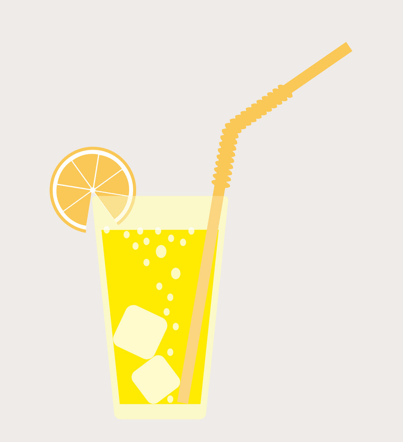 cool and fresh lemonade glass png