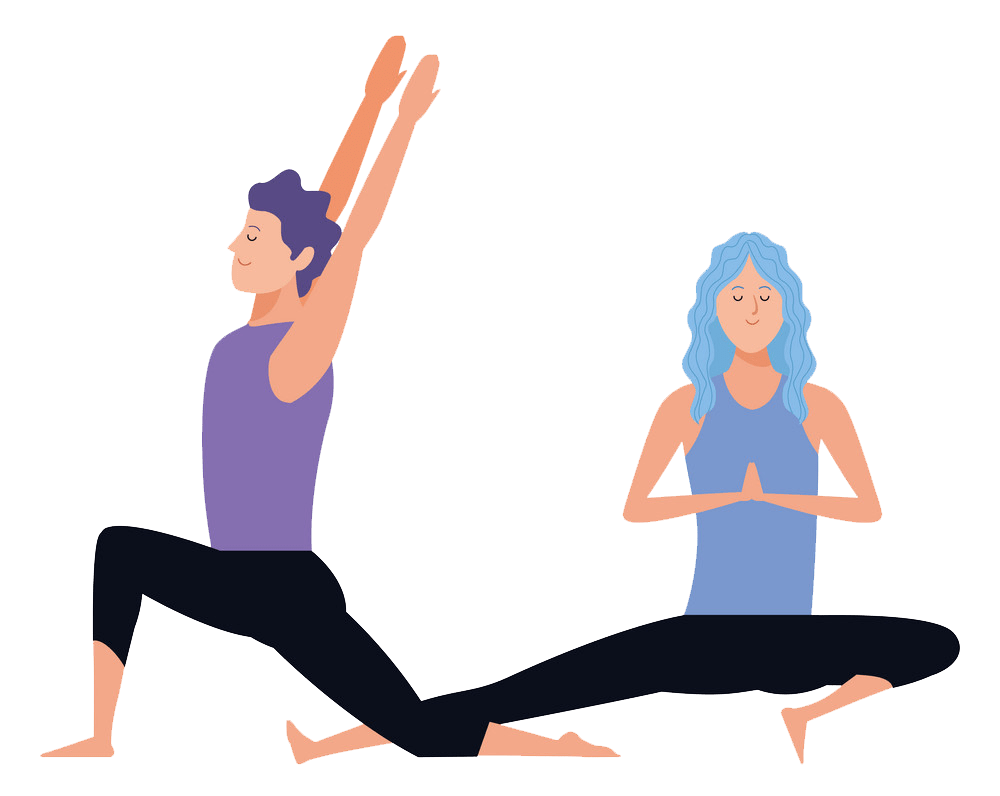 couple yoga poses png transparent