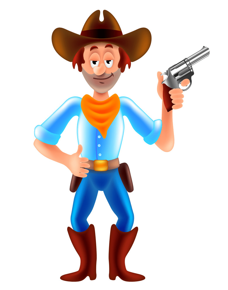 cowboy holding gun png