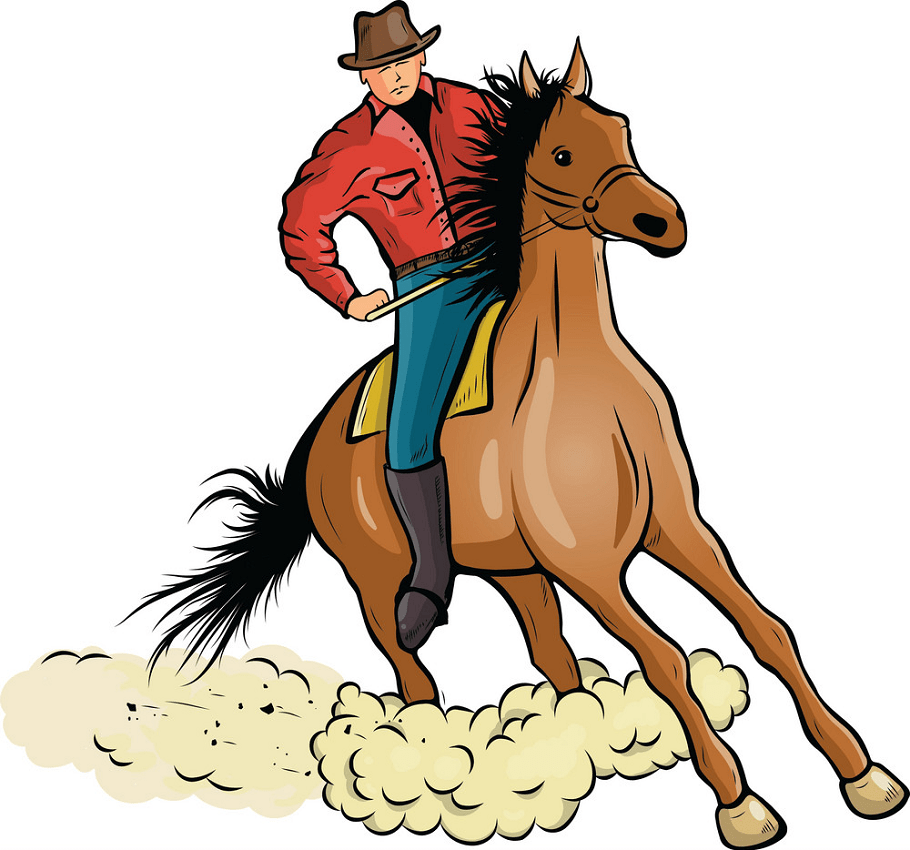 cowboy riding horse png