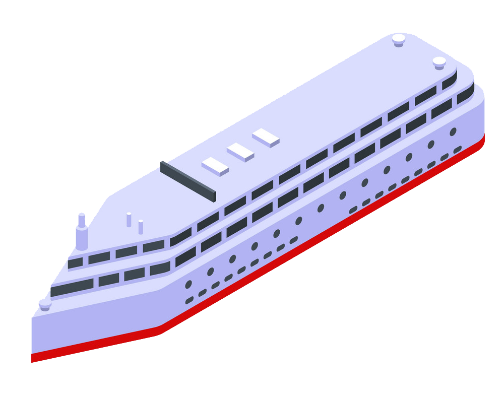 cruise ship icon isometric style png transparent