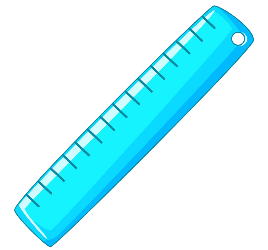 cute blue ruler png transparent