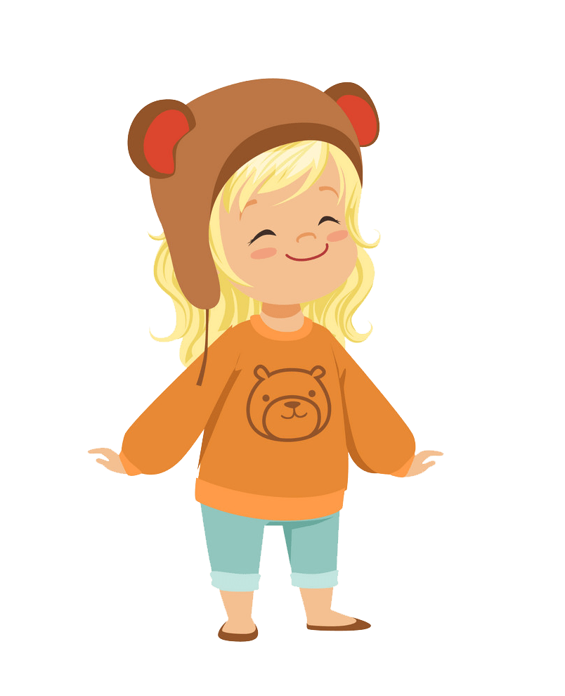 cute little blonde girl transparent