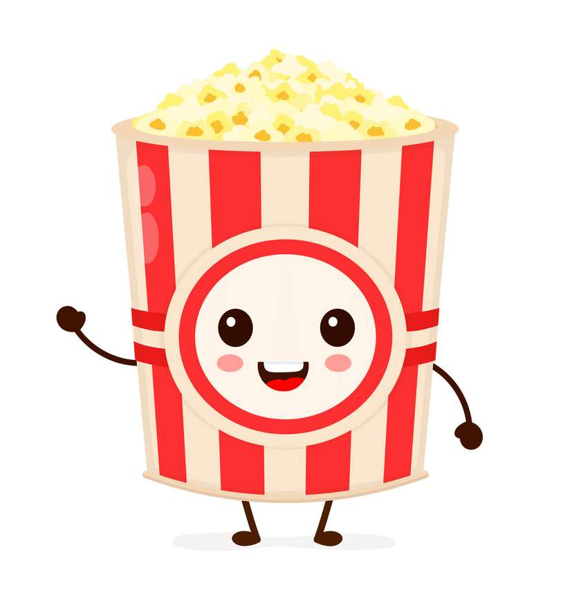 cute popcorn bag png