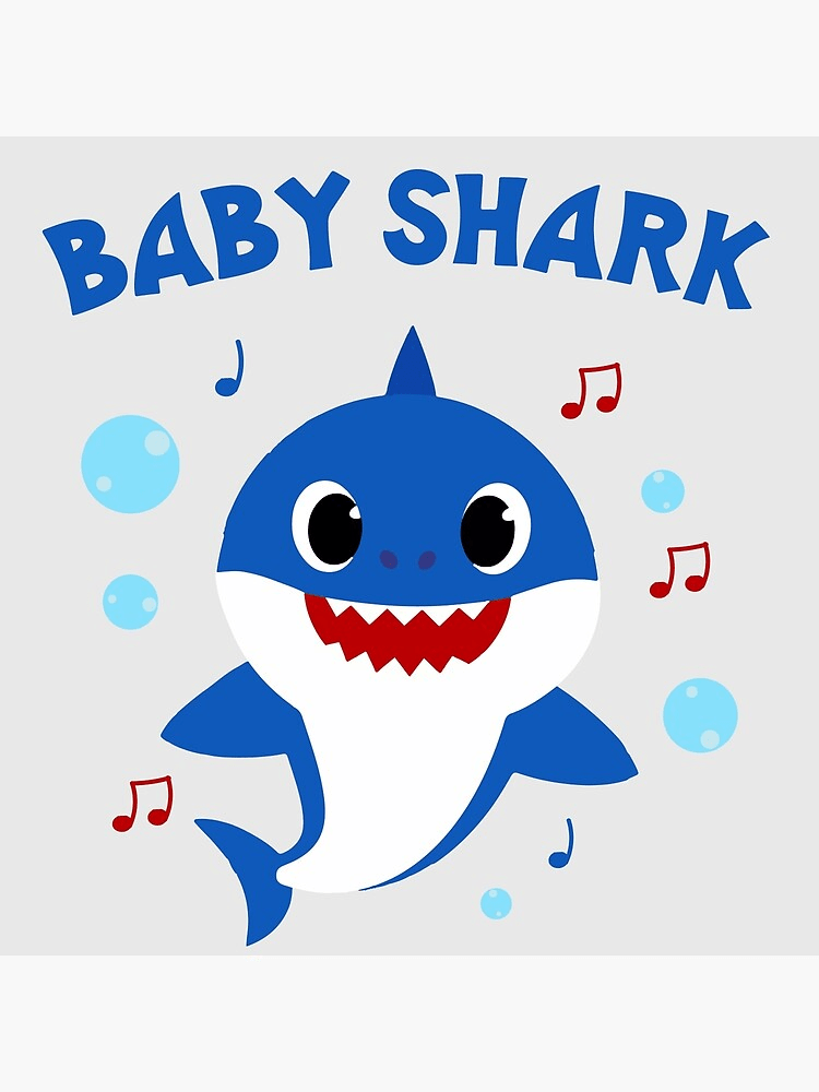 daddy shark with music notes png