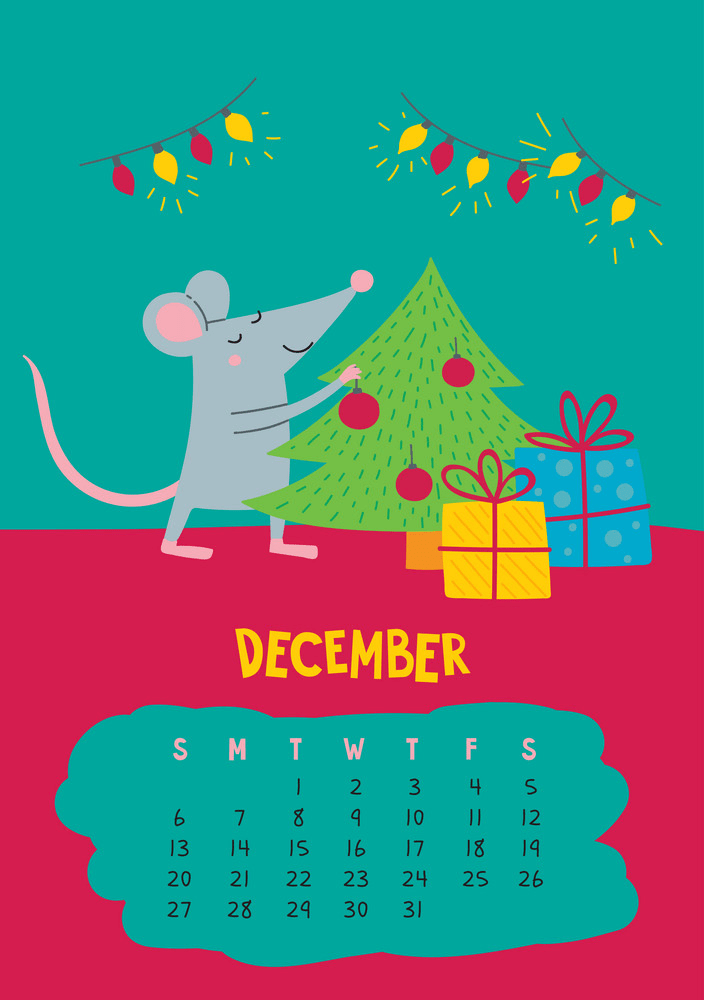 december calendar page png