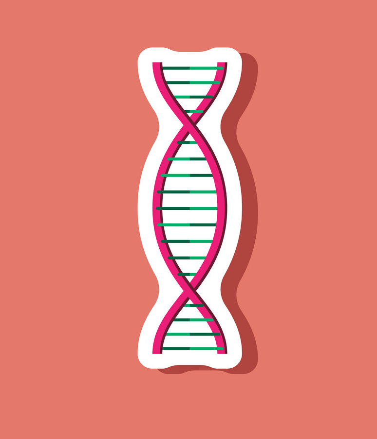 dna sticker on pink backgroung png
