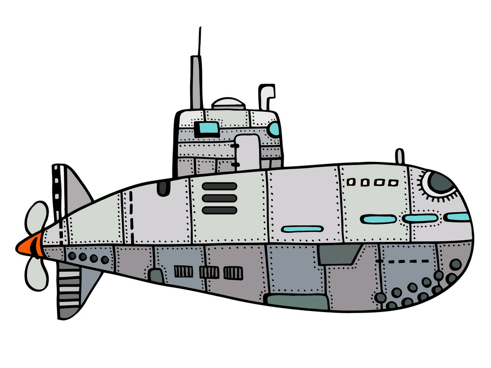 doodle sketch submarine png