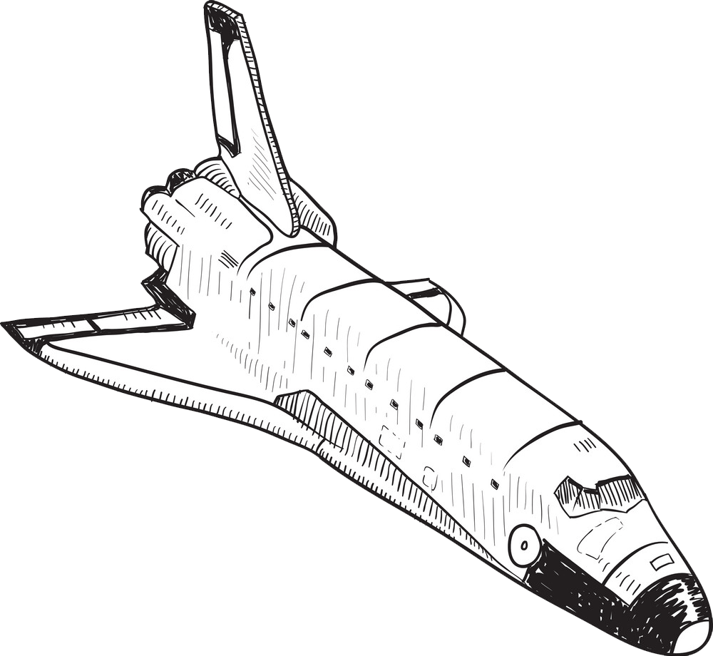 doodle space shuttle png transparent