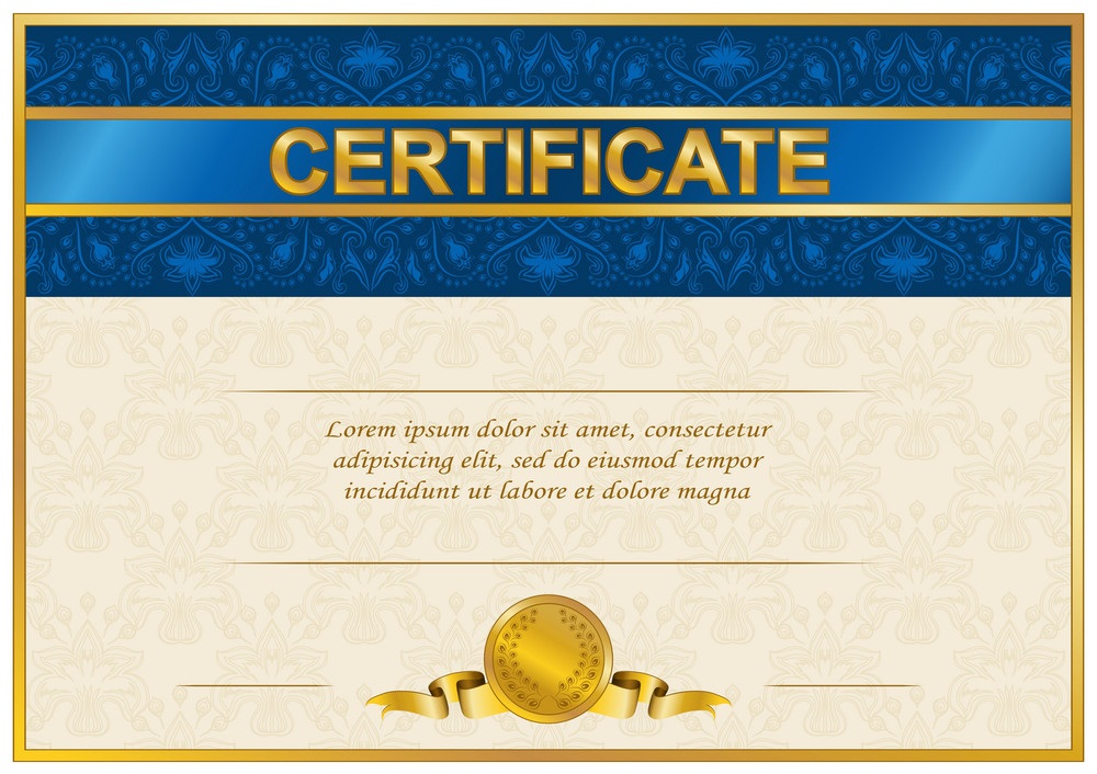 elegant template of certificate diploma