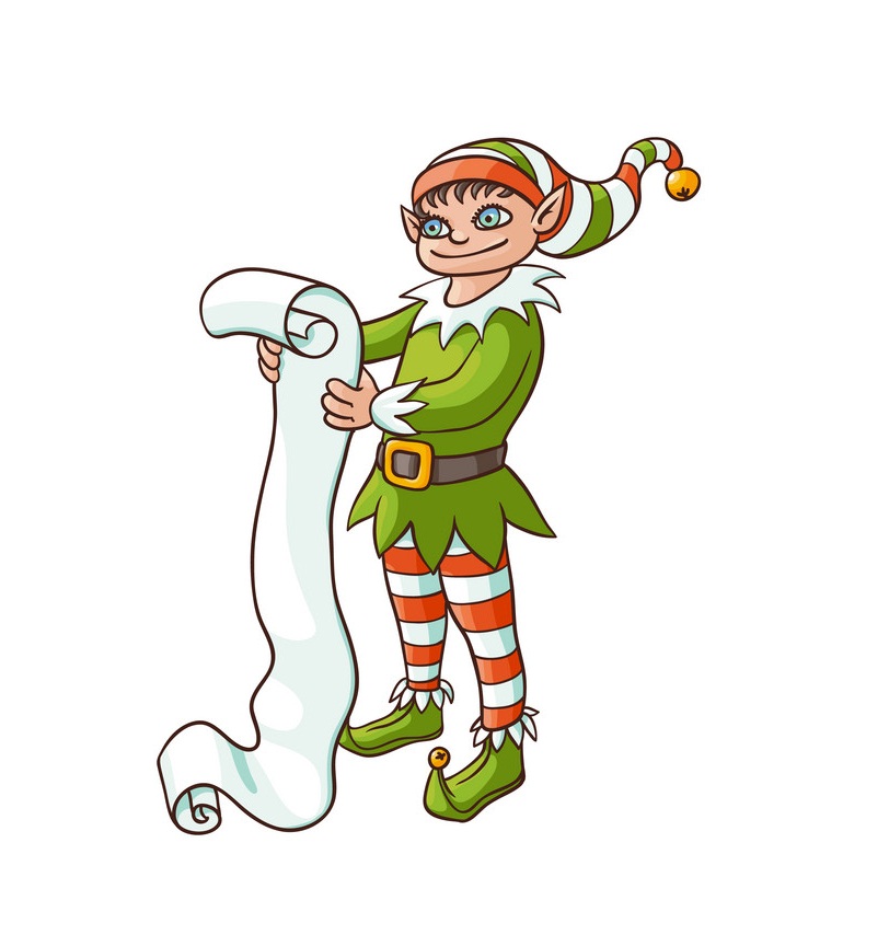 elf boy with scroll