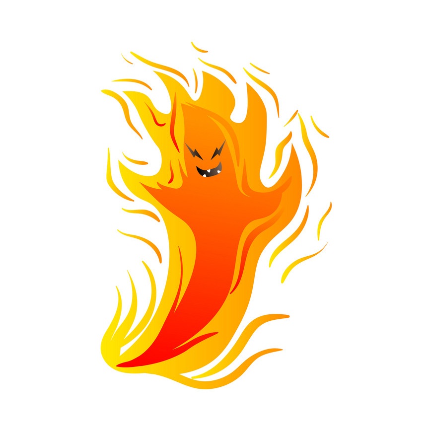evil flame monster