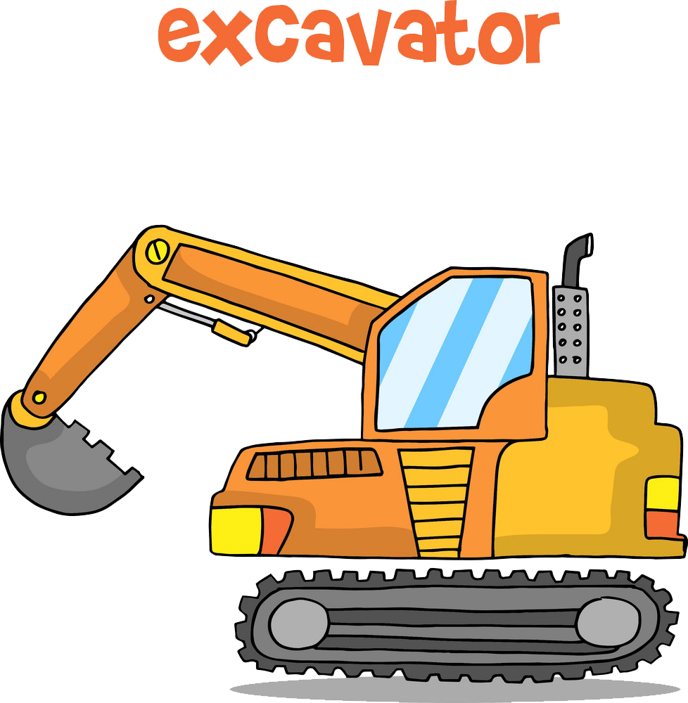 excavator art design png transparent