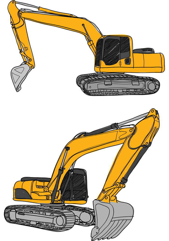 excavator sketch png