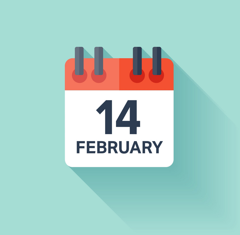 february 14 calendar icon png