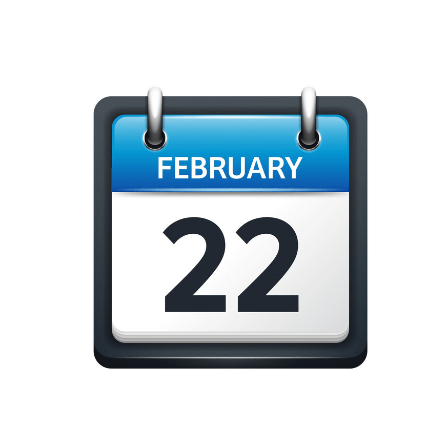 february 22 calendar icon png