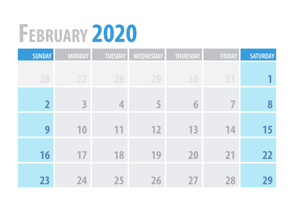 february calendar planner 2020 png
