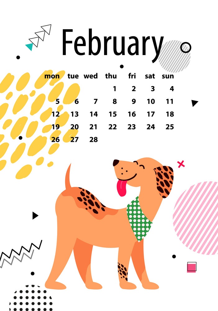 february page of calendar