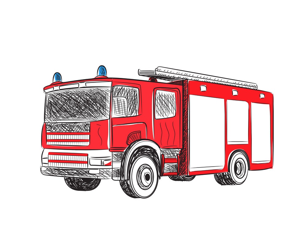 fire truck sketch