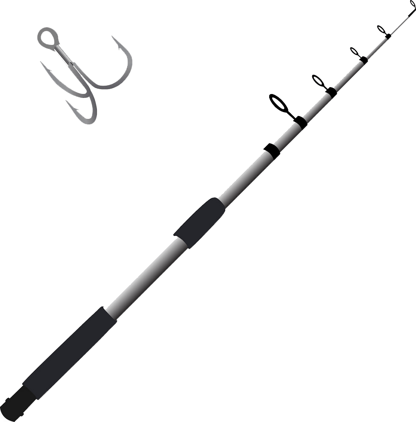 fishing pole and hook png transparent