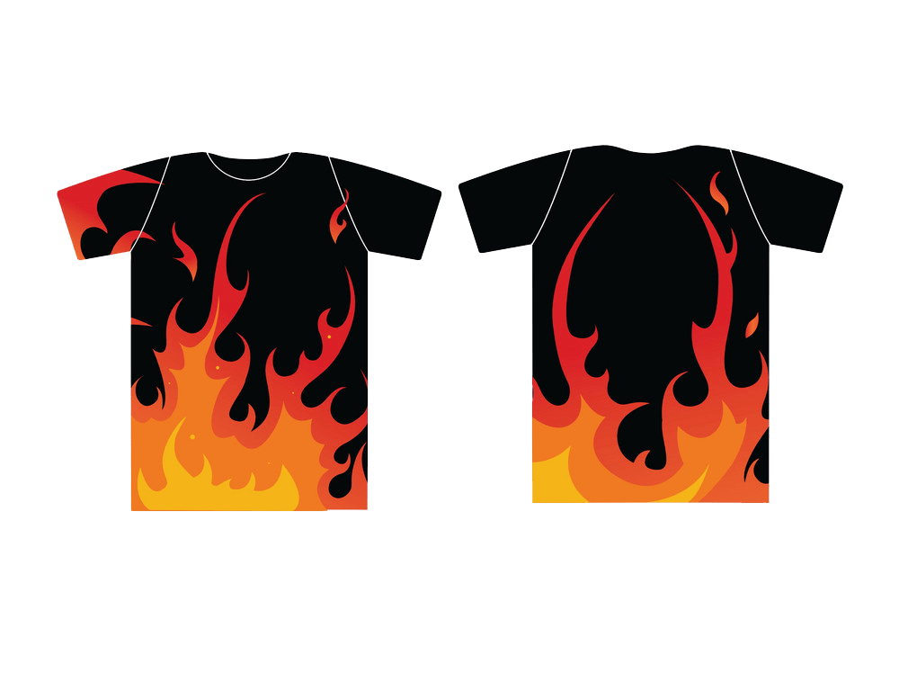 flame t-shirt png transparent