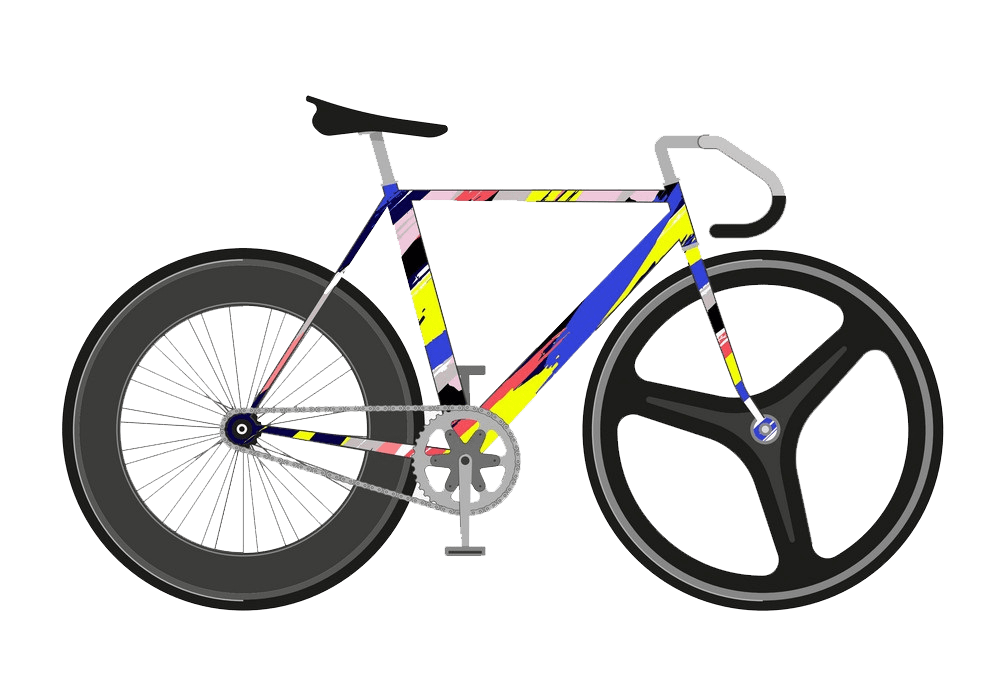 flat fixed gear bicycle png transparent