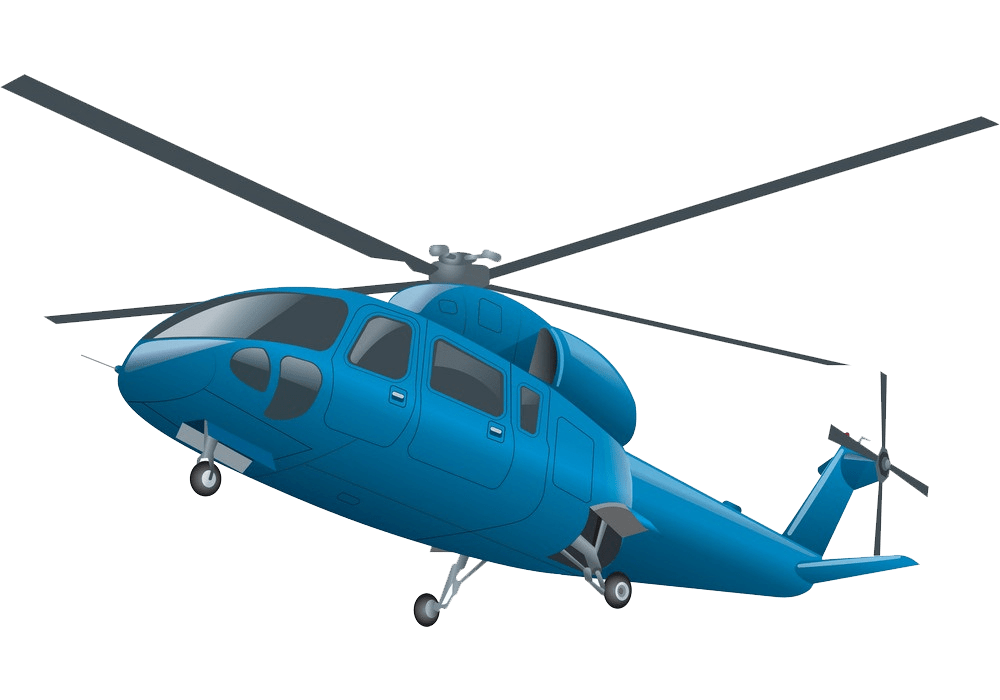 flying blue helicopter png transparent