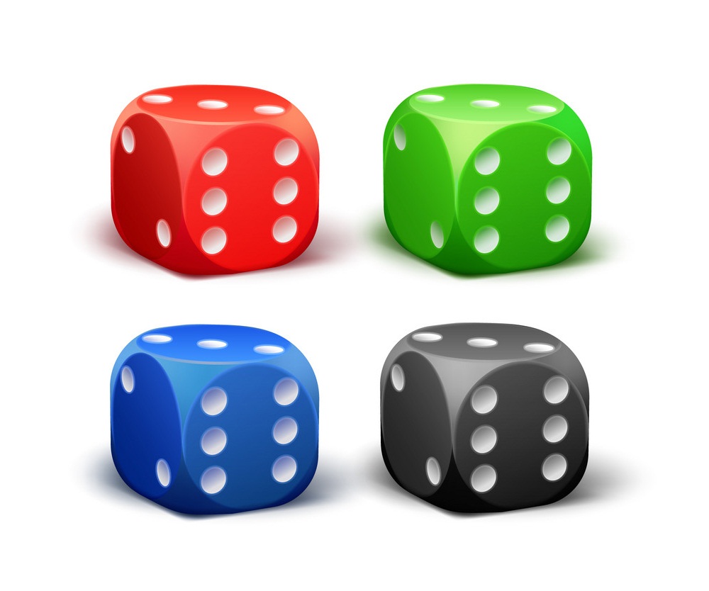 four different dice