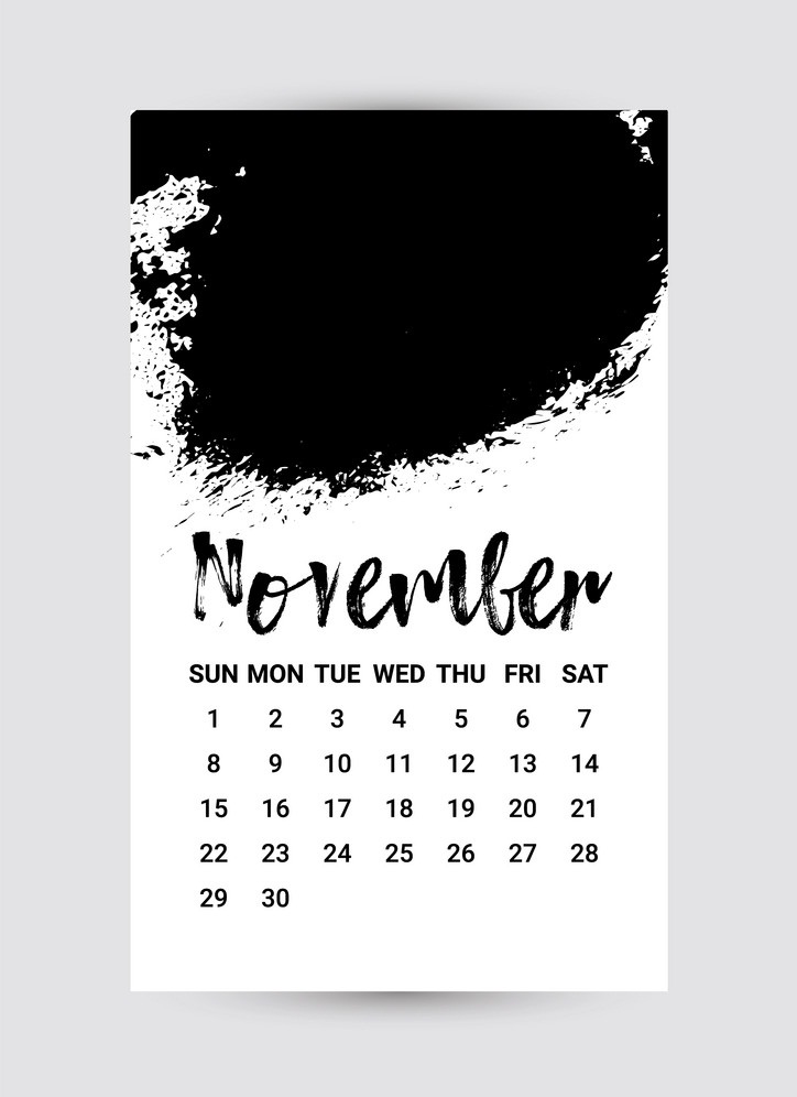 freehand calendar 2020 november