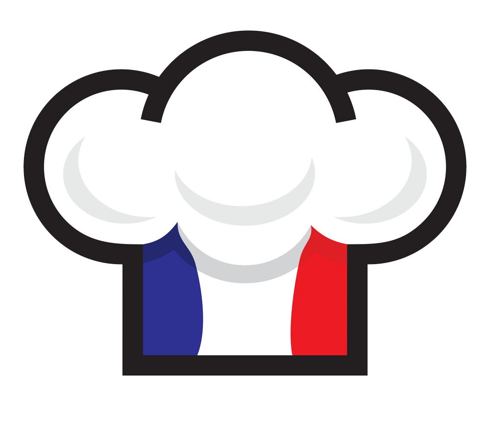 french flag on chef hat png transparent