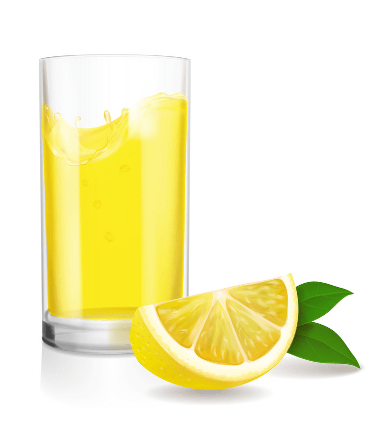 fresh lemonade in glass png