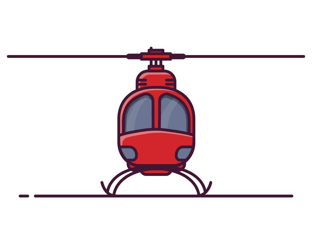 front view helicopter icon