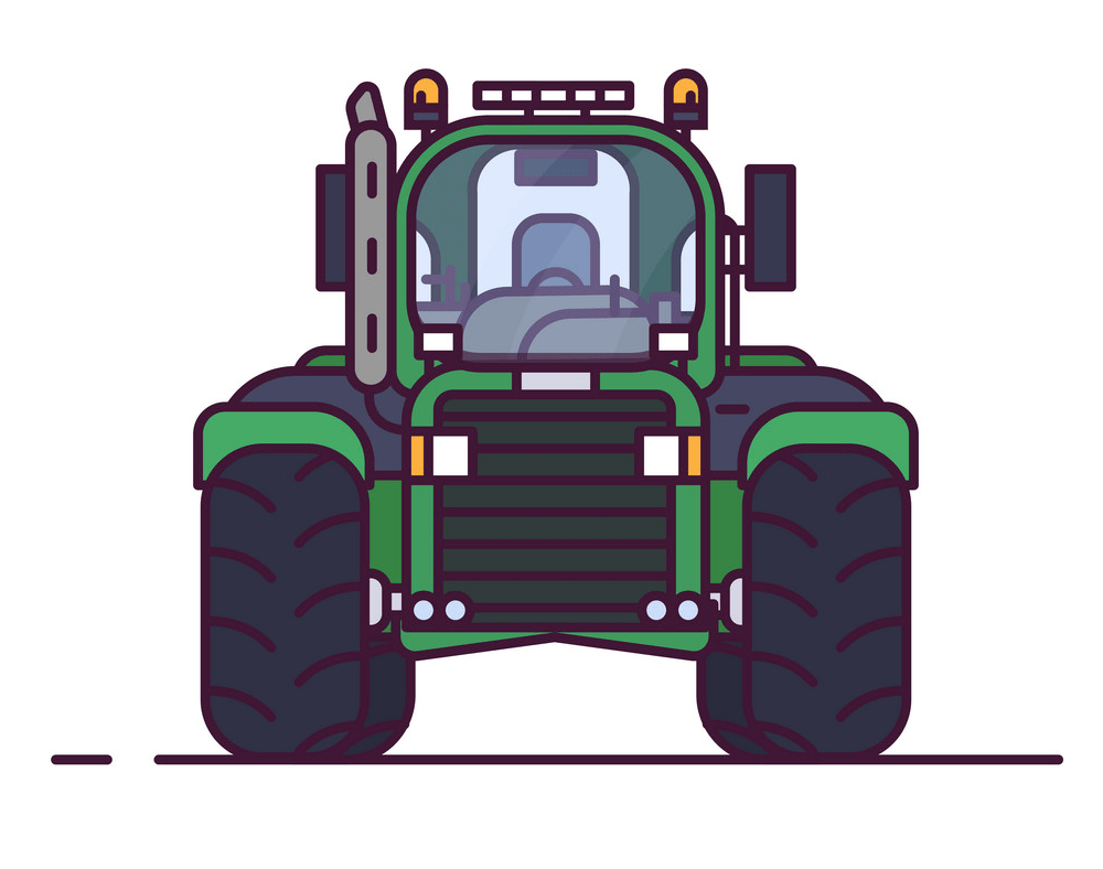 front view tractor icon png