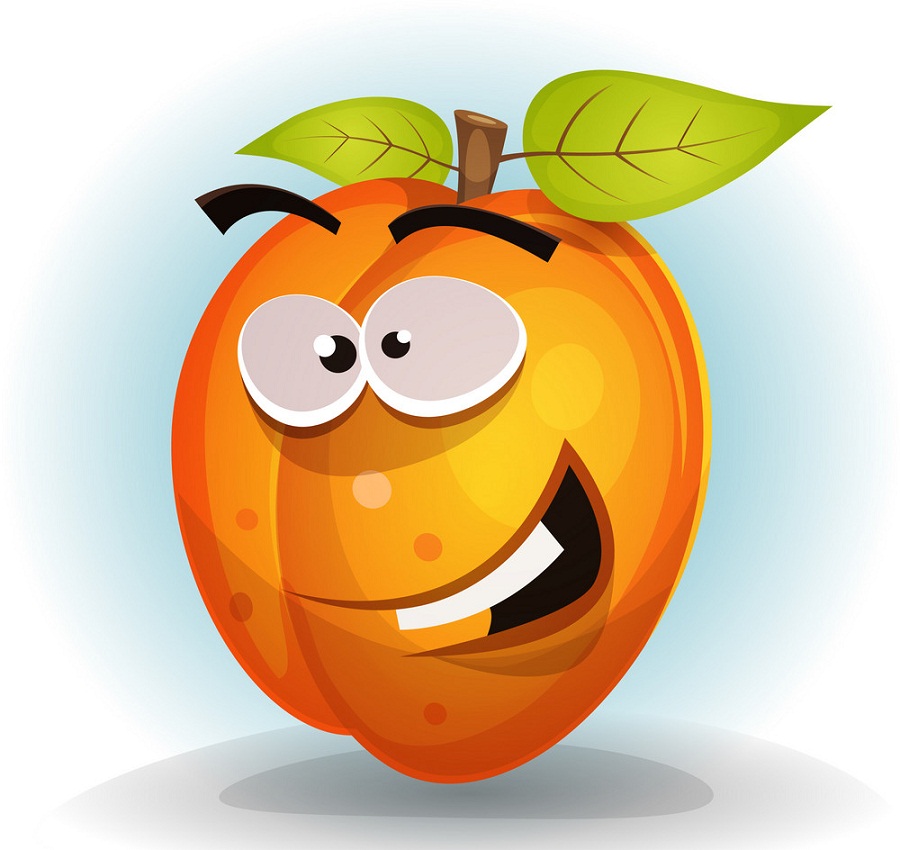 funny cartoon apricot