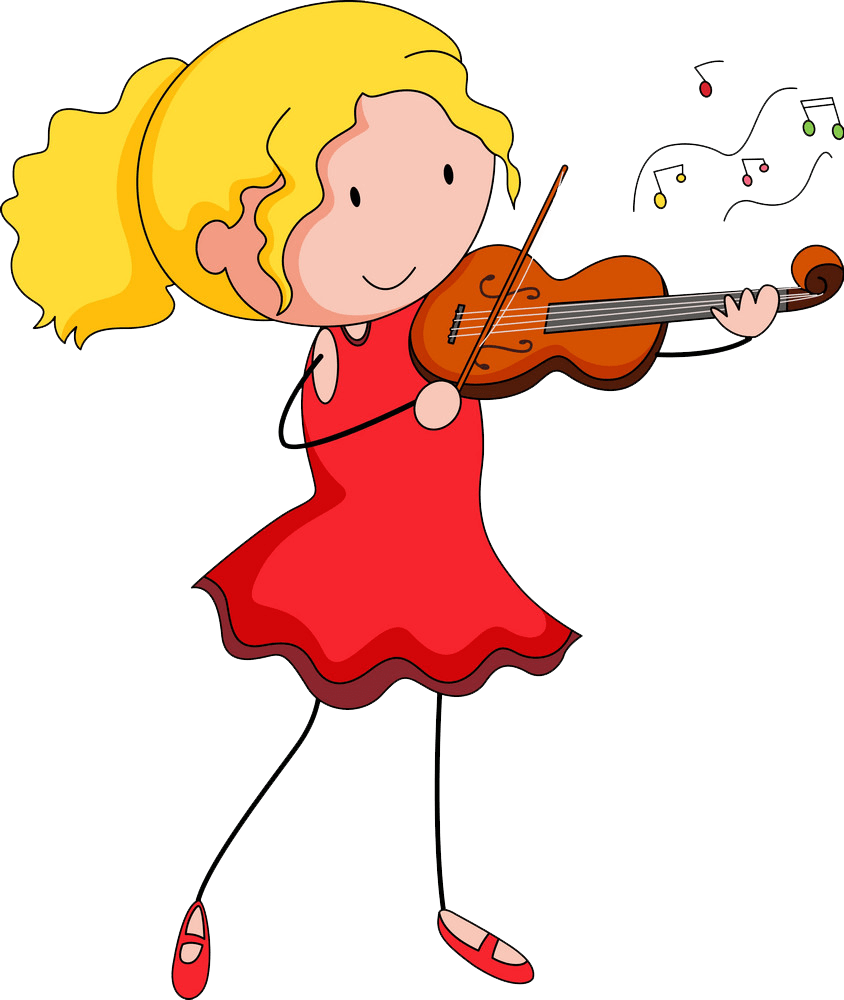 girl playing violin png transparent