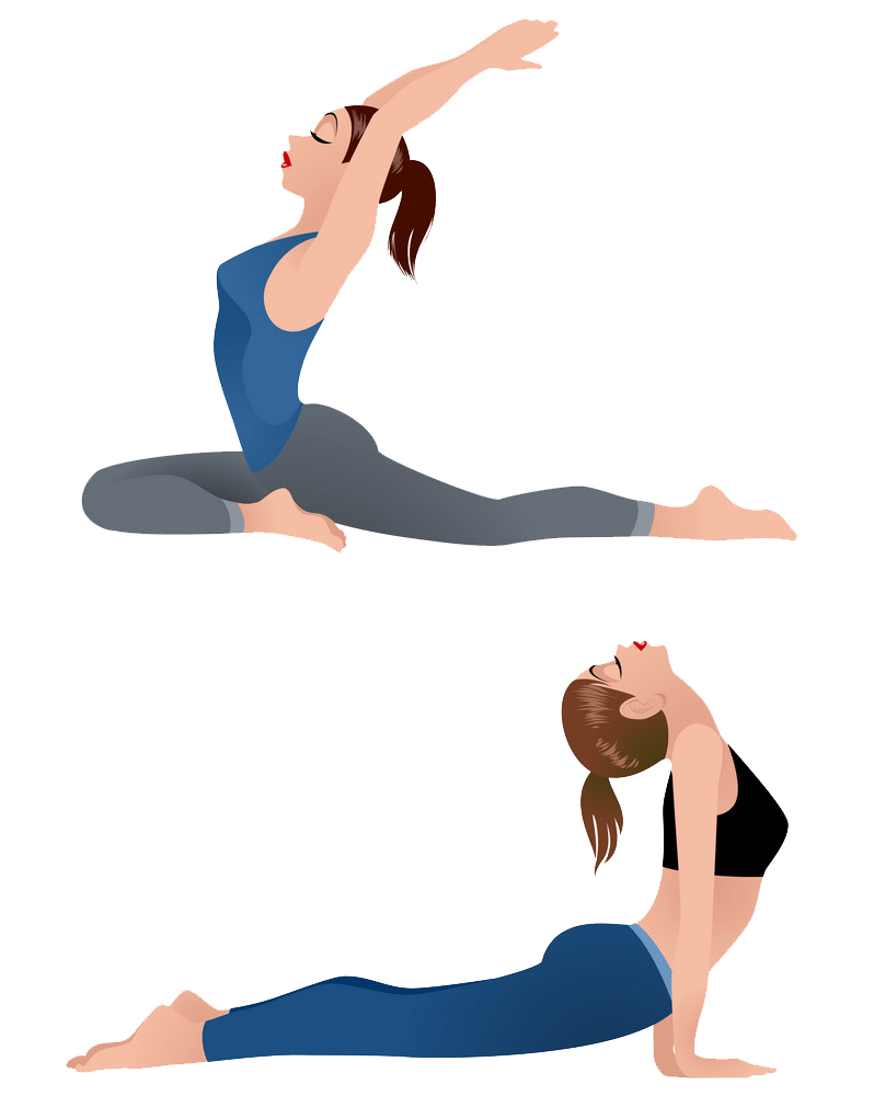 girls practicing yoga png transparent