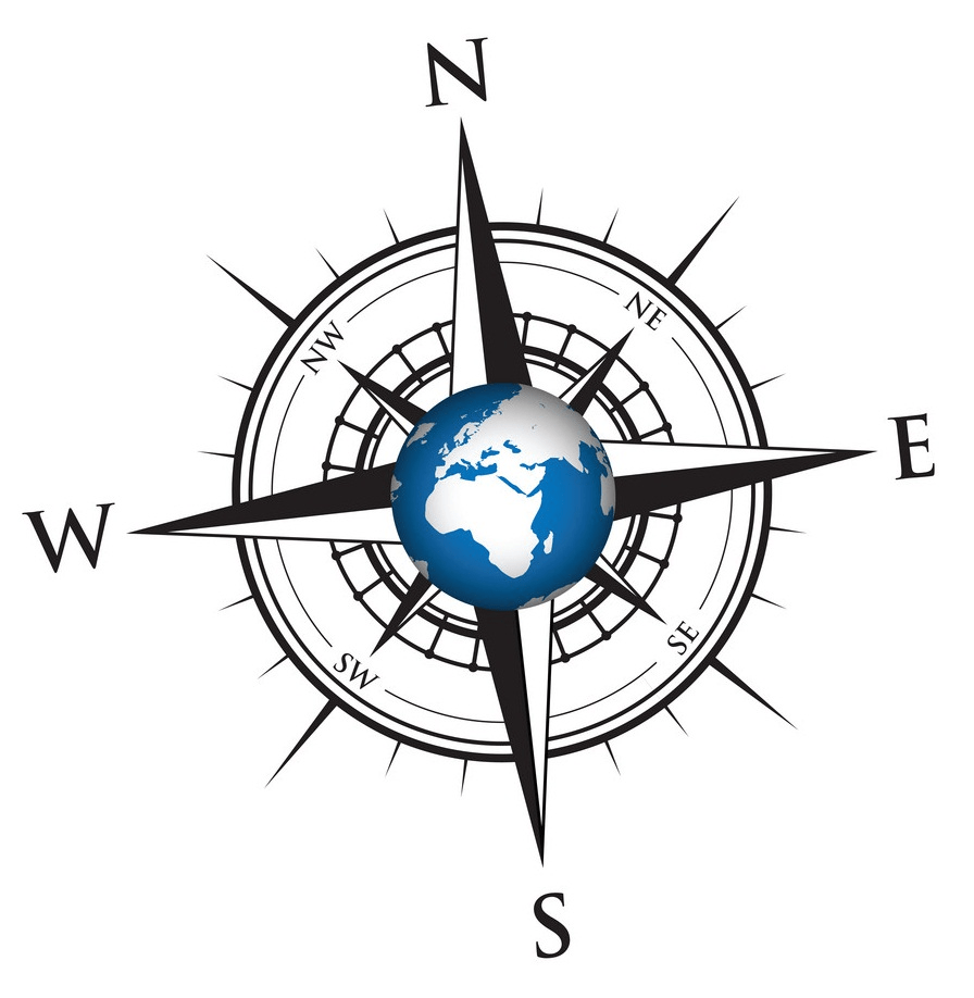globe on a compass png