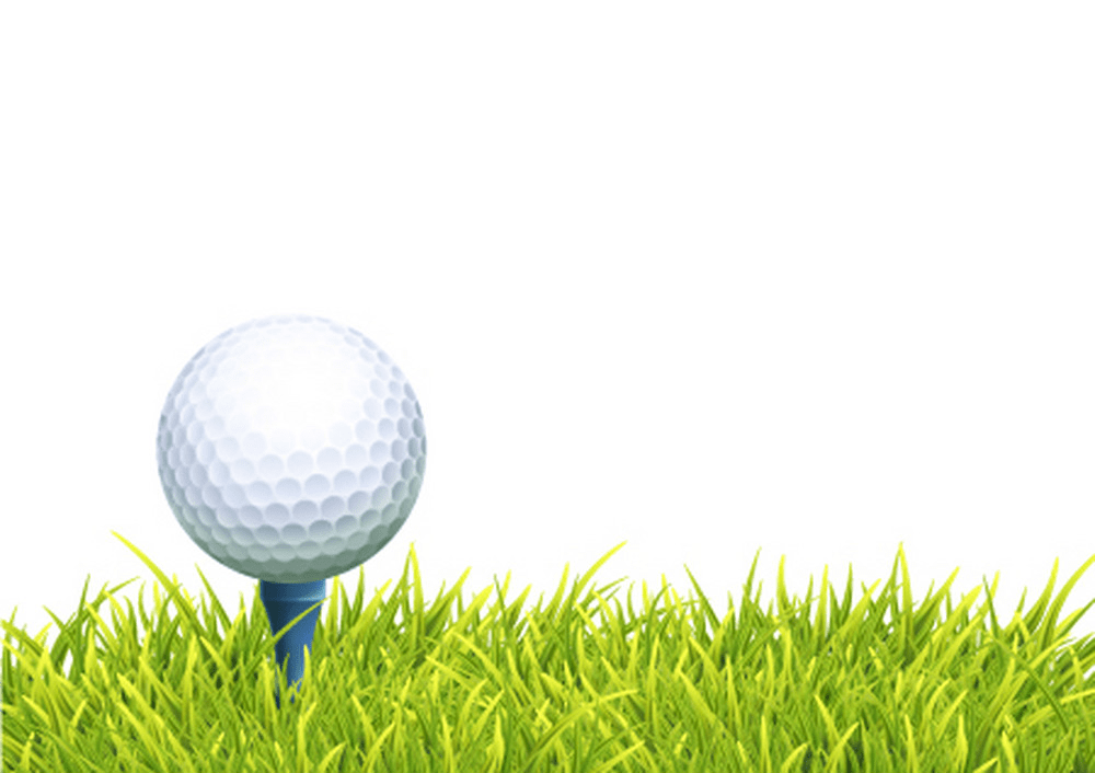 golf ball and tee on grass png