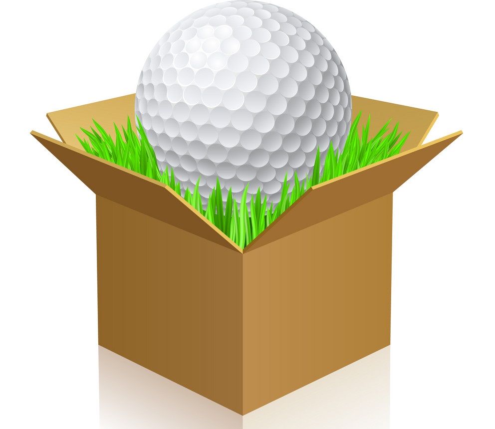 golf ball in a box