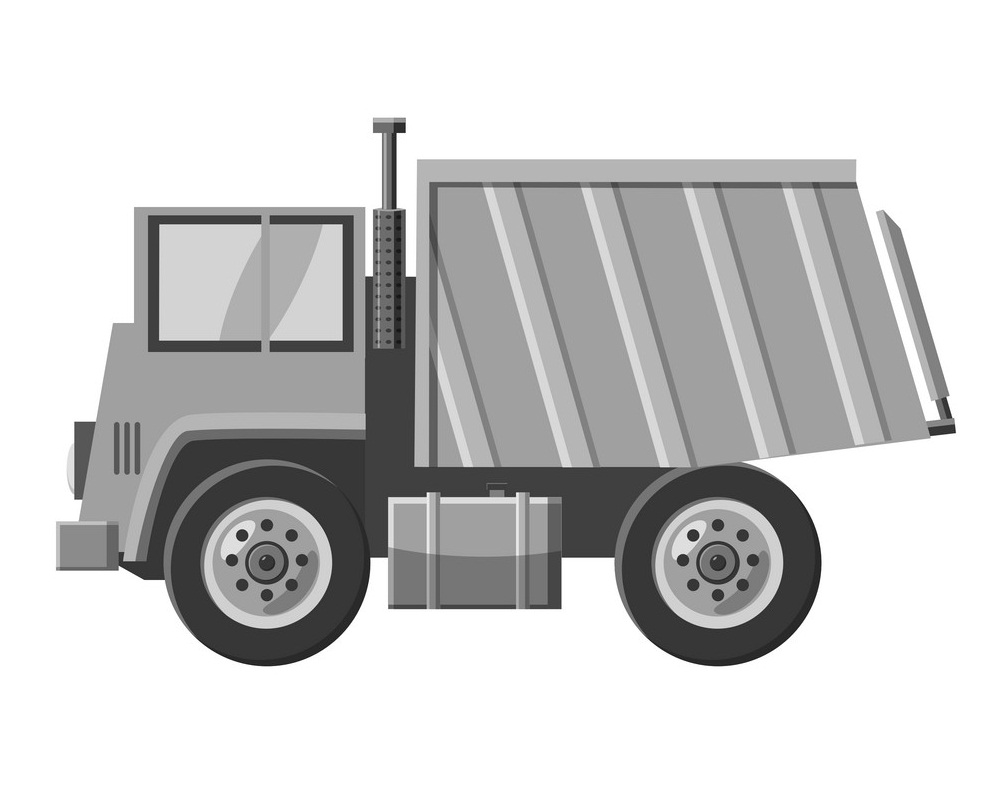 gray dump truck