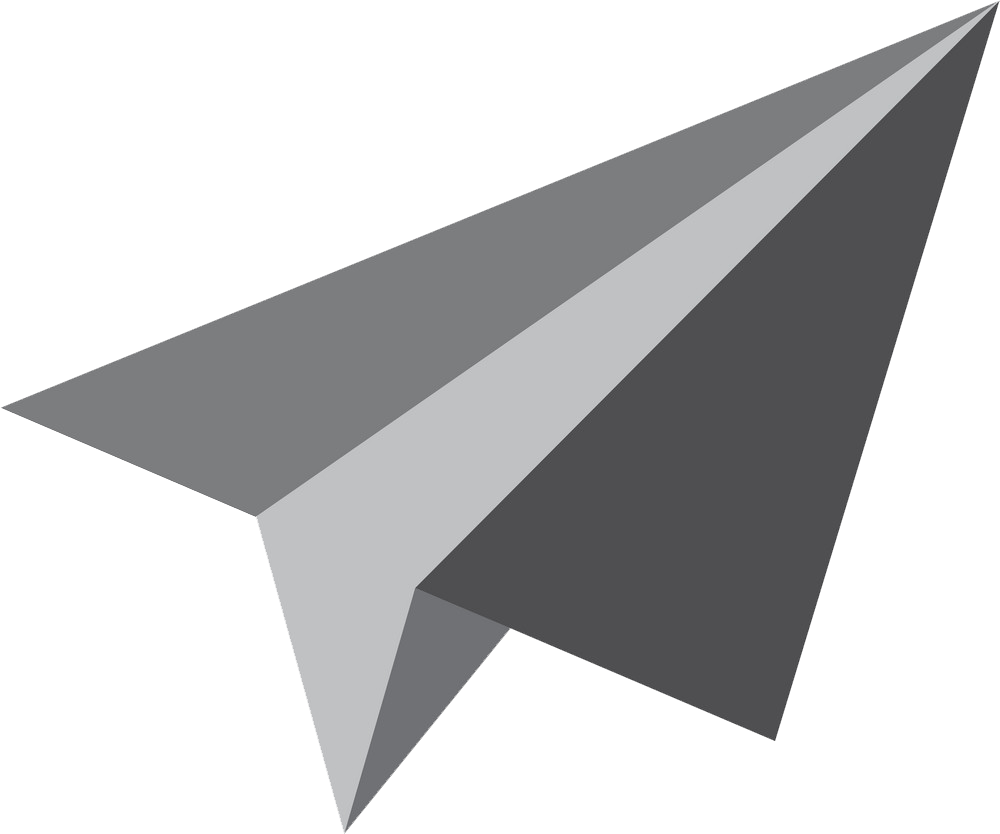 gray paper airplane png transparent